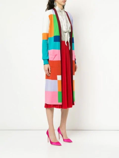 Shop Mary Katrantzou Block Colour Cardi In Multicolour