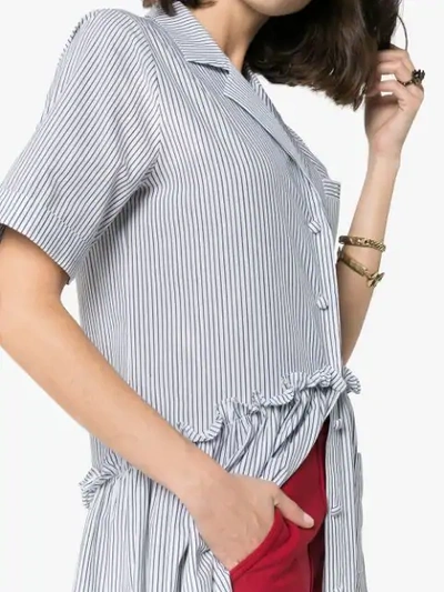 Shop Rosie Assoulin Striped Button Down Maxi Dress In White