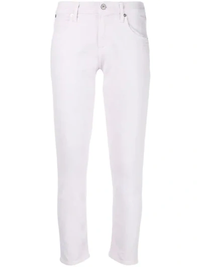 Shop Citizens Of Humanity Slim-fit Cropped Jeans In Pink