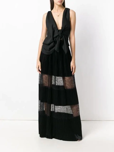 Shop Blumarine Lace-embellished Maxi Skirt - Black