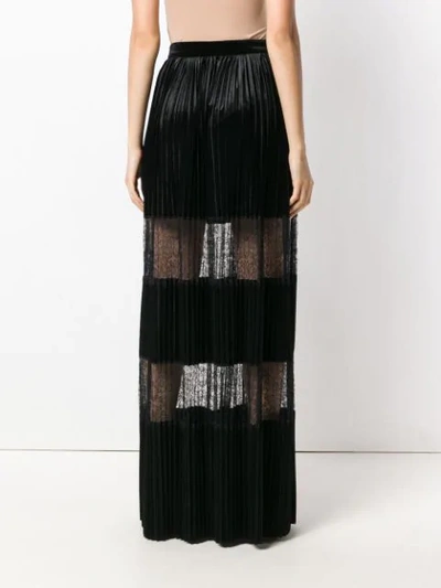 Shop Blumarine Lace-embellished Maxi Skirt - Black