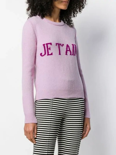 Shop Alberta Ferretti Je T'aime Sweater In Purple