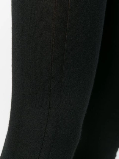 Shop Rick Owens Knitted Leggings - Black