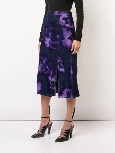 Shop Altuzarra Tie Dyed Skirt - Purple