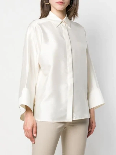 Shop Alberto Biani Relaxed-fit Shirt - Neutrals