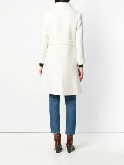 Shop Chloé Single Breasted Belted Coat In White