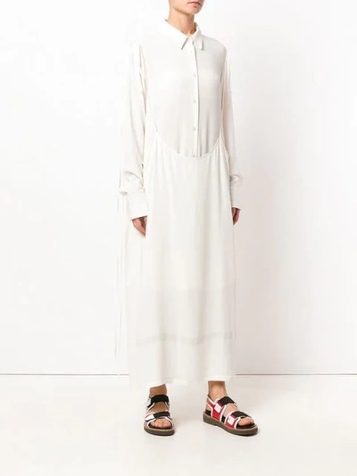 Shop Marni Layered Shirt Dress In White