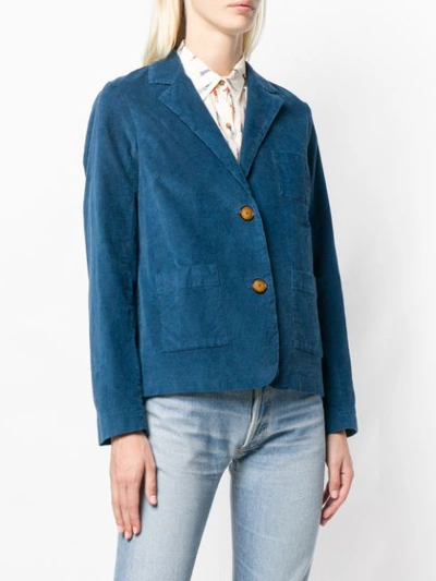 Shop Acoté Classic Corduroy Blazer - Blue