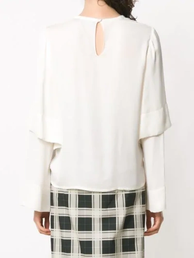 Shop Andrea Marques Ruffled Blouse In White