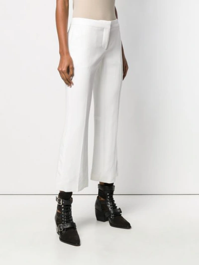 Shop Alexander Mcqueen Cropped Tailored Trousers In White