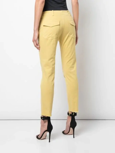 Shop Nili Lotan Cropped Skinny Trousers - Yellow
