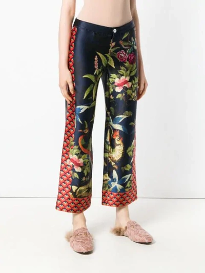 Shop F.r.s For Restless Sleepers Cropped Floral In Blue