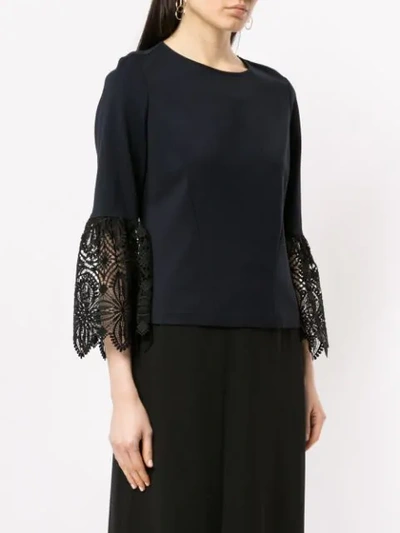 Shop Elie Tahari Amora Blouse In Blue