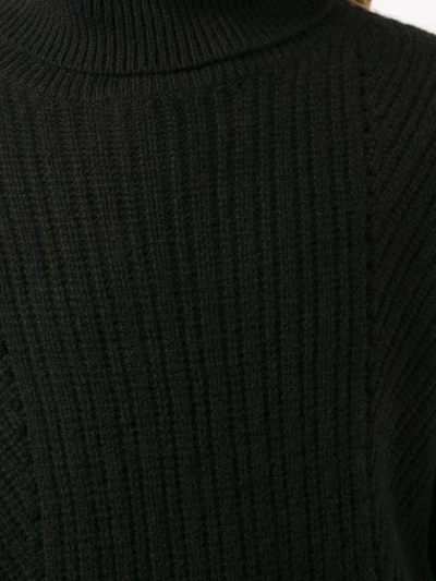 Shop Nili Lotan Knitted Turtleneck Jumper - Black