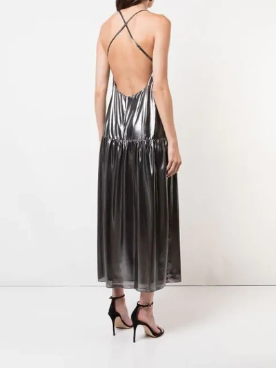 Shop Michelle Mason Metallic Midi Dress