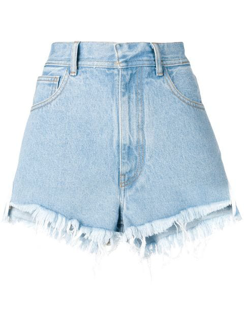 Ssheena Frayed Shorts In Blue | ModeSens