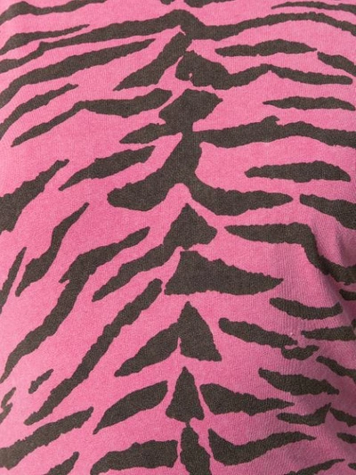 SAINT LAURENT ZEBRA PRINT T-SHIRT - 粉色