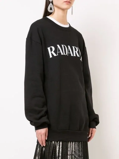 Shop Rodarte Logo Print Sweatshirt In Black