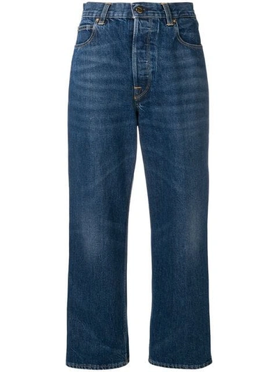Shop Golden Goose Kim Wide-leg Jeans In Blue