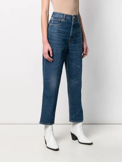 Shop Golden Goose Kim Wide-leg Jeans In Blue