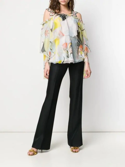 Shop Emilio Pucci Mirabilis Print Silk-chiffon Blouse In 005 Rosa/celeste