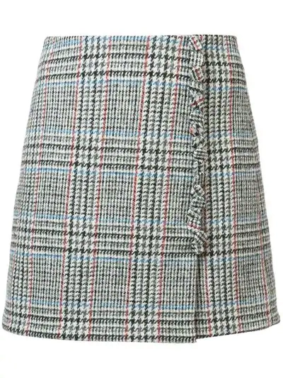 Shop Adam Lippes Tweed Mini Skirt - White