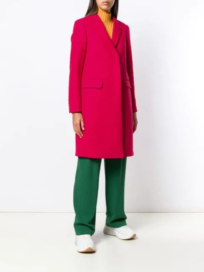 Ps By Paul Smith Tailored Midi Coat In Pink