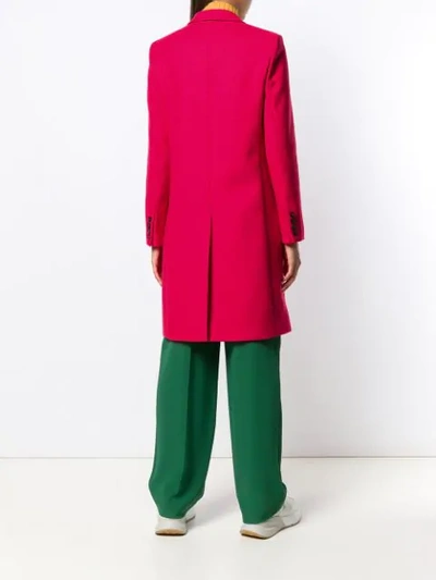 Ps By Paul Smith Tailored Midi Coat In Pink