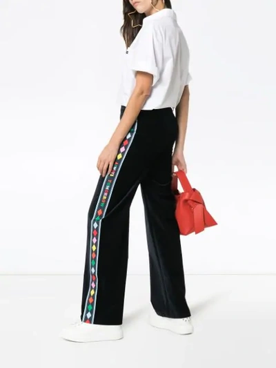 Shop Mira Mikati Always Tomorrow Side Stripe Trousers In Navy