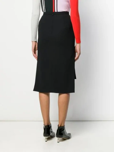 Shop N°21 High-low Mid-length Skirt In Black