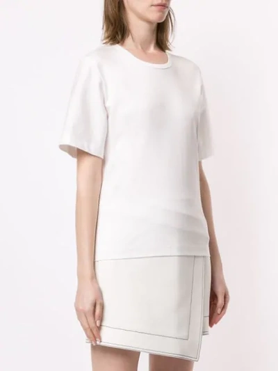 Shop Dion Lee Layered Back T-shirt In White