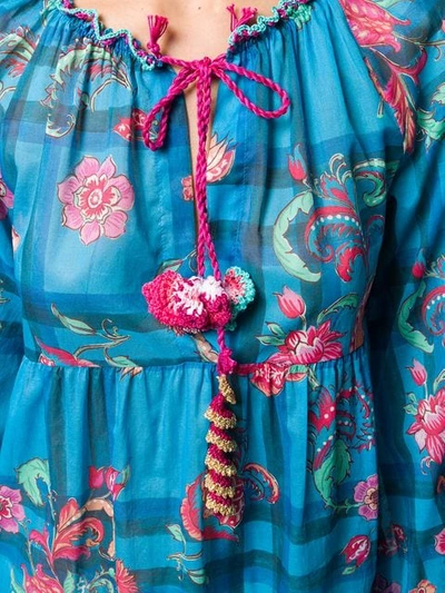 ANJUNA FLORAL PRINT DRESS - 蓝色