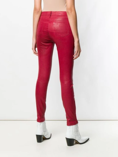 Shop J Brand Skinny Trousers In Red