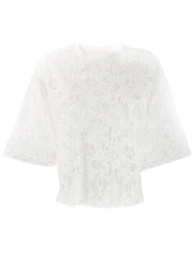 Shop Jonathan Simkhai Corded Lace T-shirt - White
