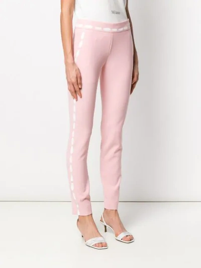Shop Moschino Slim-fit Trousers In Pink