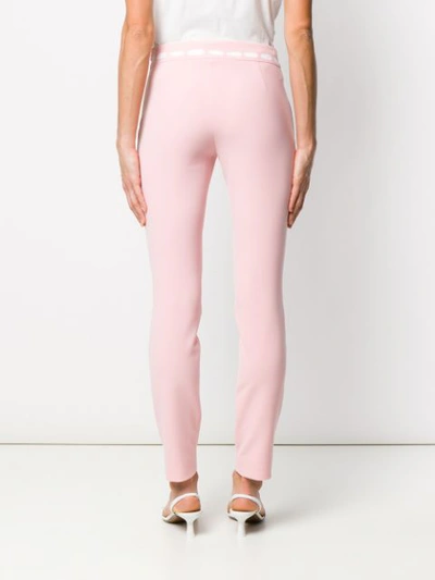 Shop Moschino Slim-fit Trousers In Pink