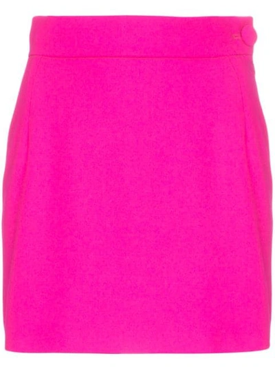 Shop Attico High-waisted Mini-skirt In 008 Fuchsia