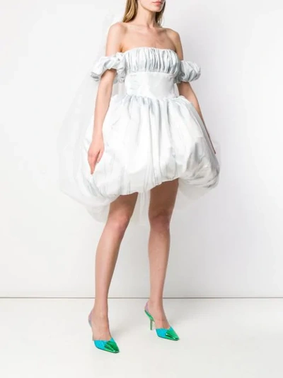 Shop Moschino Brushstroke Duchess Wedding Dress - White