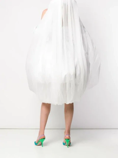 MOSCHINO BRUSHSTROKE DUCHESS WEDDING DRESS - 白色