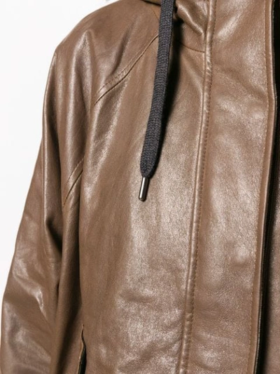 Shop Brunello Cucinelli Hooded Jacket In Brown