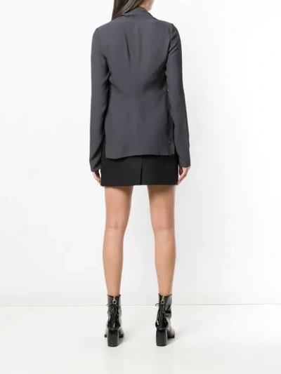 Shop Rick Owens Wrapped-front Blouse In Grey