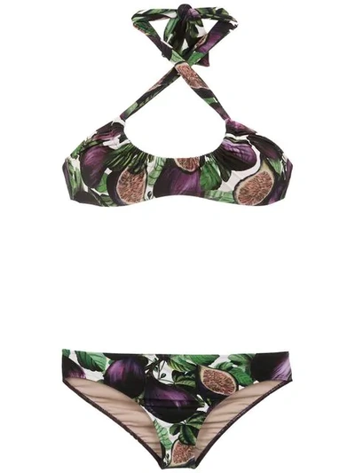 Shop Adriana Degreas Figo Printed Bikini Set In Purple