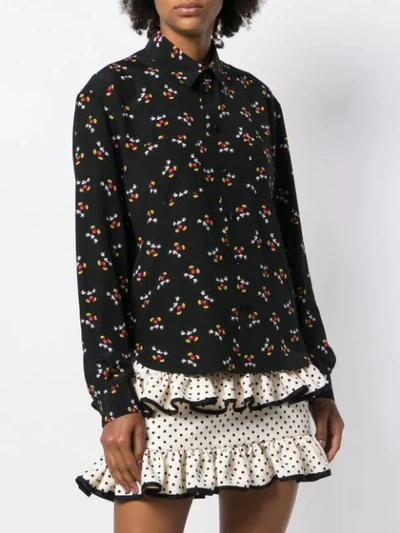 Shop Saint Laurent All-over Print Shirt In Black