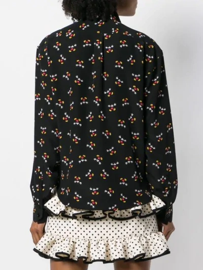 Shop Saint Laurent All-over Print Shirt In Black