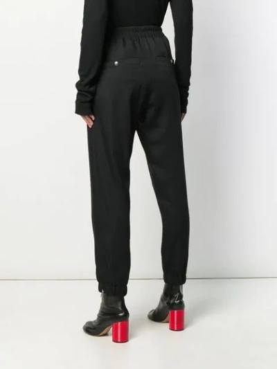 Shop Rick Owens Tapered Trousers In 09 Black