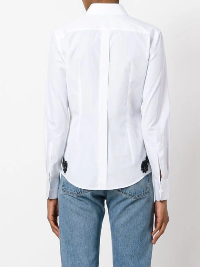 Shop Dolce & Gabbana Lace Detail Shirt - White
