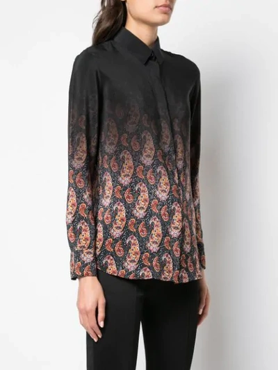 Shop Altuzarra Chika Gradient Paisley Print Shirt In Black