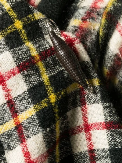 Pre-owned Jean Paul Gaultier Vintage Check Shawl-collar Coat In Black