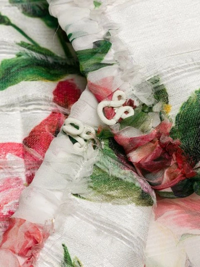 Shop Dolce & Gabbana Floral Print Cropped Jacket In Pink
