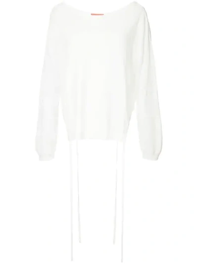 Shop Manning Cartell Exposed Seam Sweater In White